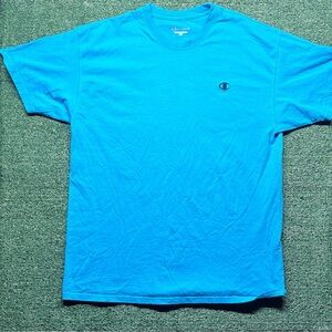 Champion Men's Aqua Blue Short Sleeve Tee